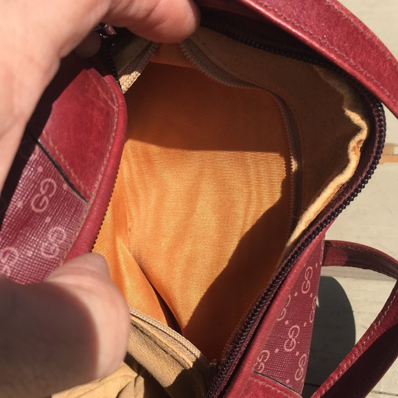 GUCCI red crossbody handbag monogram - Picture 13 of 16